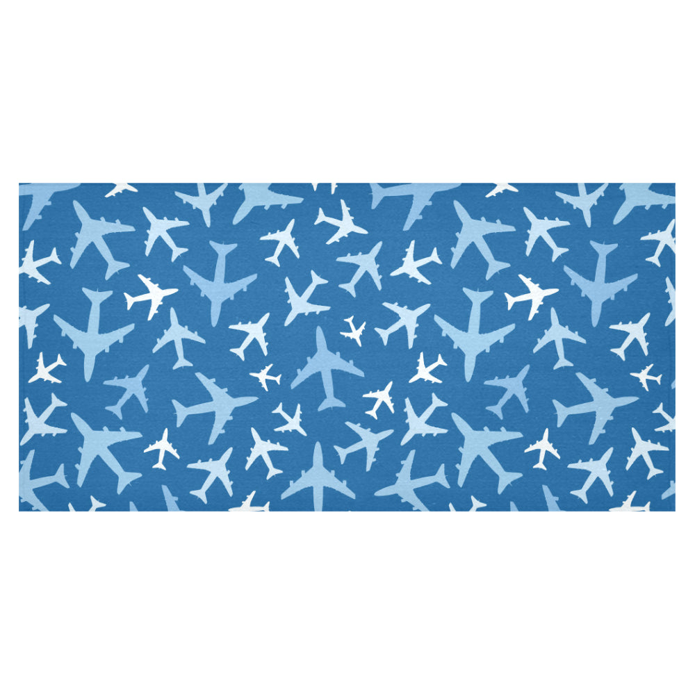 Airplane pattern in the sky Tablecloth