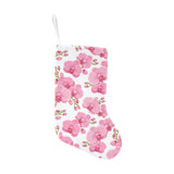 pink purple orchid pattern background Christmas Stocking