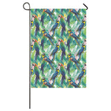 Colorful parrot exotic flower leaves House Flag Garden Flag