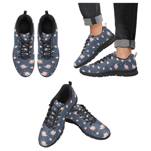Tea pots Pattern Print Design 04 Men's Breathable Sneakers ( Model 055)