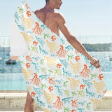 Coral Reef Pattern Print Design 02 Beach Towel