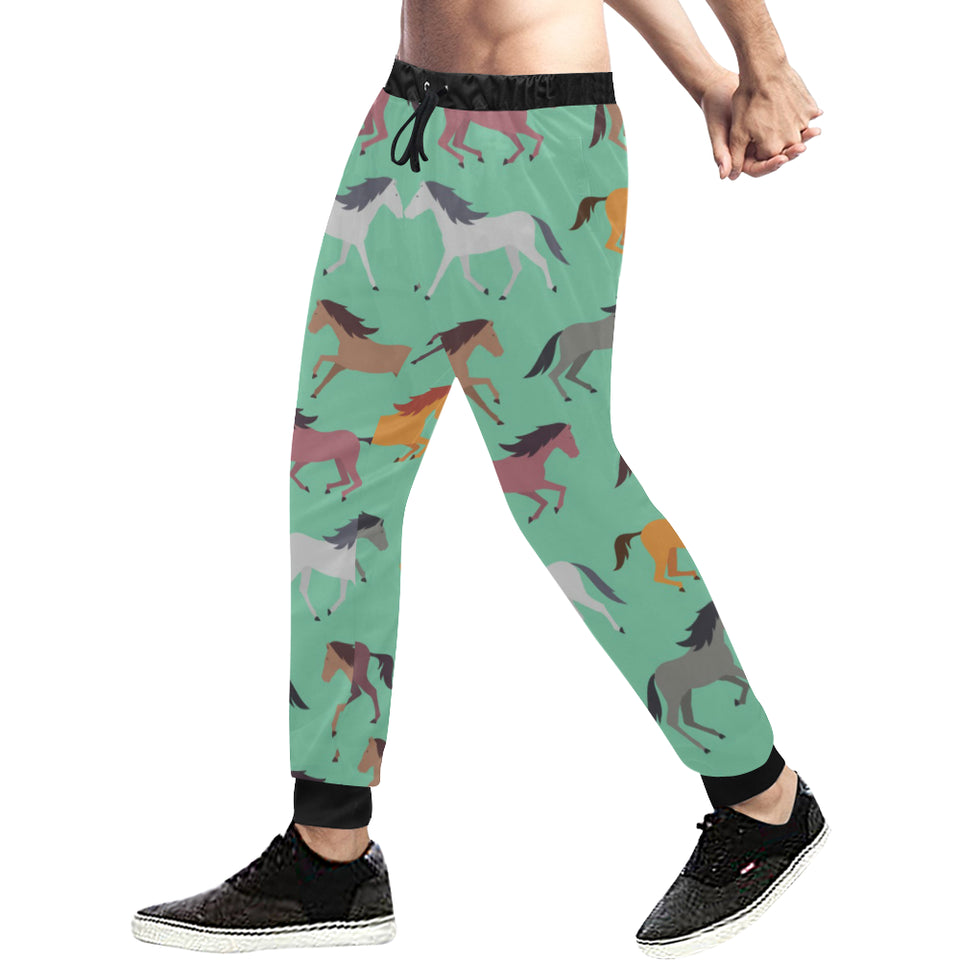 Colorful horses pattern Unisex Casual Sweatpants