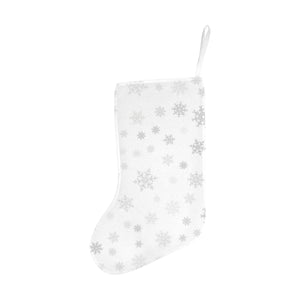 Snowflake pattern white background Christmas Stocking