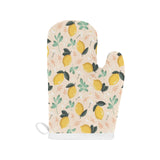 lemon flower leave pattern Heat Resistant Oven Mitts