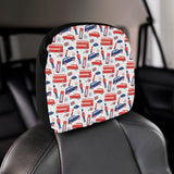 British Pattern Print Design 03 Car Headrest Cover
