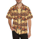 Camel polynesian tribal design pattern Men's All Over Print Hawaiian Shirt
