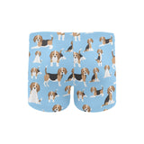 Beagle dog blue background pattern Men's Swimming Trunks