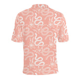 Snake lilies flower pattern Men's All Over Print Polo Shirt