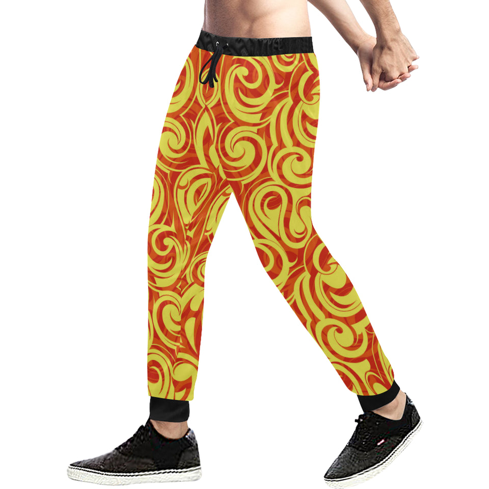 Fire flame design pattern Unisex Casual Sweatpants