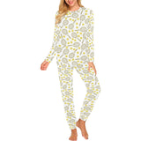 Tennis Pattern Print Design 02 Women's All Over Print Pajama Set
