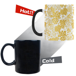 Gold grape pattern Morphing Mug Heat Changing Mug