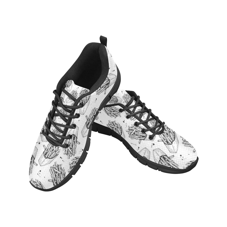 Hand drawn french fries pattern Women's Sneaker Shoes