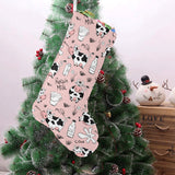 Cows milk product pink background Christmas Stocking