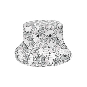 Cute french bulldog head pattern Unisex Bucket Hat