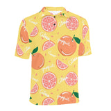 Grapefruit yellow background Men's All Over Print Polo Shirt