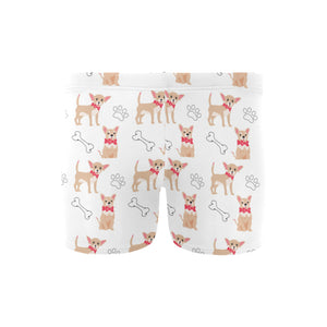 Chihuahua bone paw pattern Men's Swimming Trunks