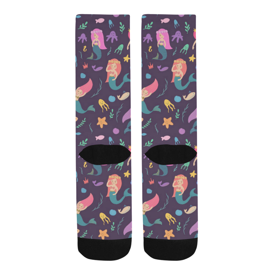 beautiful mermaid Fish jellyfish algae other marin Crew Socks