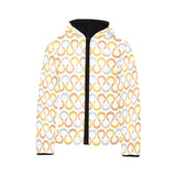 Horseshoes Pattern Print Design 03 Kids' Boys' Girls' Padded Hooded Jacket