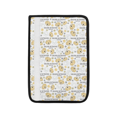 Golden Retriever Pattern Print Design 04 Car Seat Belt Cover