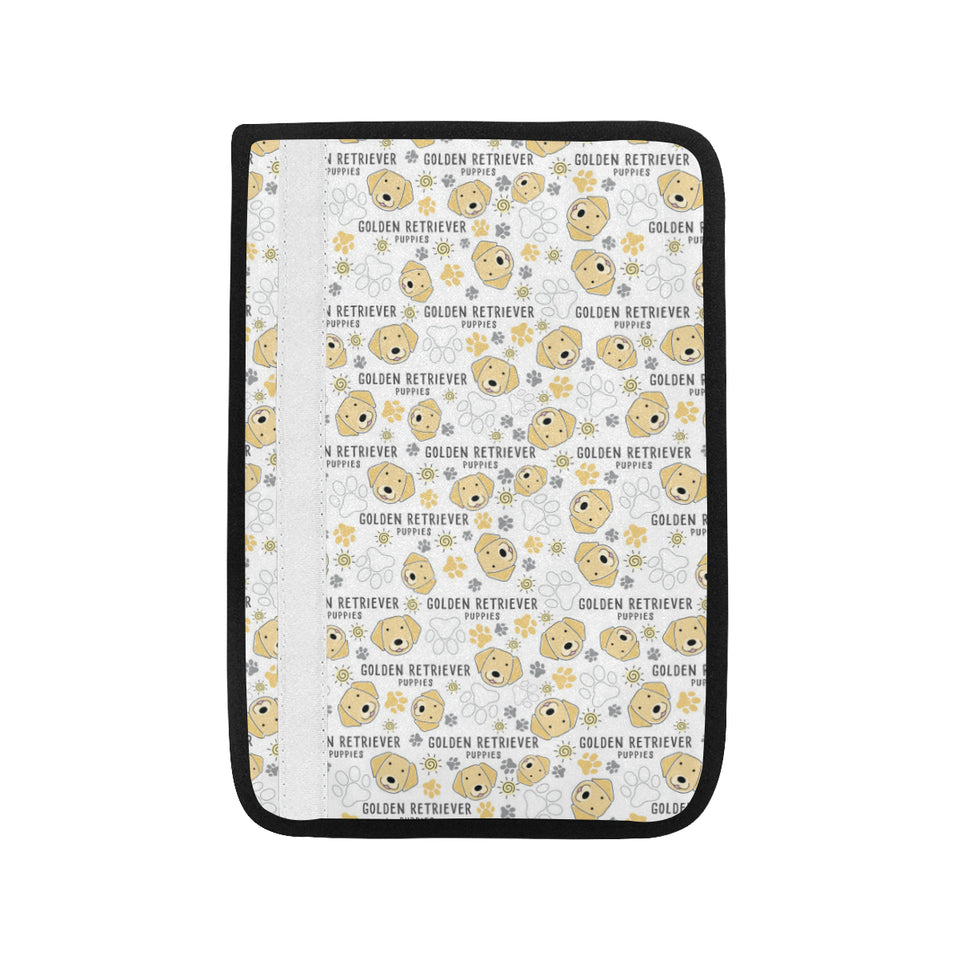 Golden Retriever Pattern Print Design 04 Car Seat Belt Cover