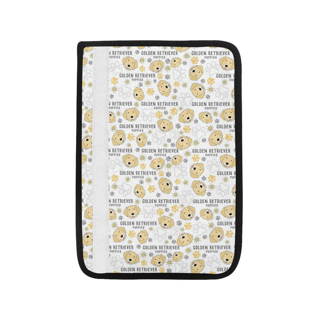 Golden Retriever Pattern Print Design 04 Car Seat Belt Cover