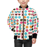 Sun Glasses Pattern Print Design 03 Kids' Boys' Girls' Bomber Jacket