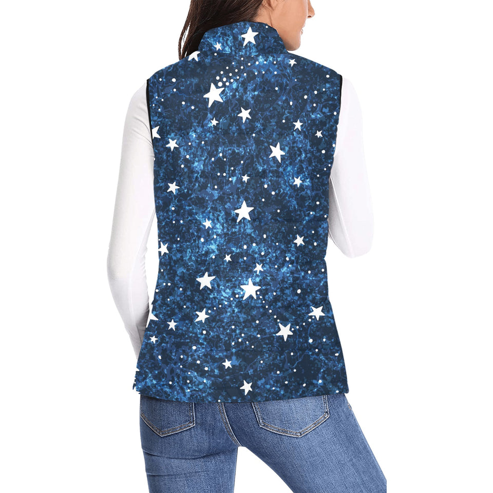 Night sky star pattern Women's Padded Vest