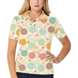 Bicycle Pattern Print Design 01 Women's All Over Print Polo Shirt