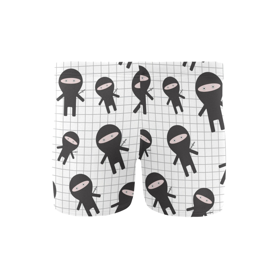 Ninja pattern plaid background Men's Swimming Trunks