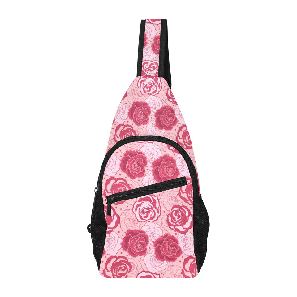 Rose Pattern Print Design 02 All Over Print Chest Bag