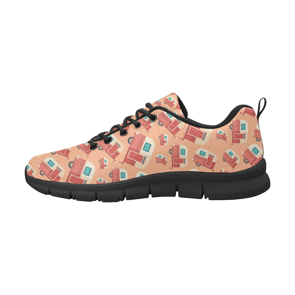 Camper Van Pattern Print Design 03 Men's Breathable Sneakers ( Model 055)