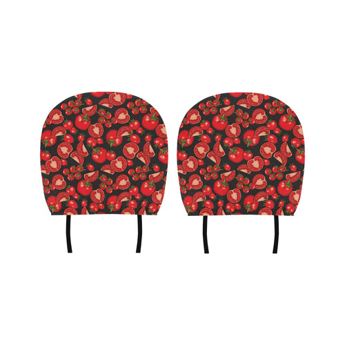 Tomato black background Car Headrest Cover