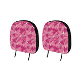 Beautiful dragonfly pink background Car Headrest Cover