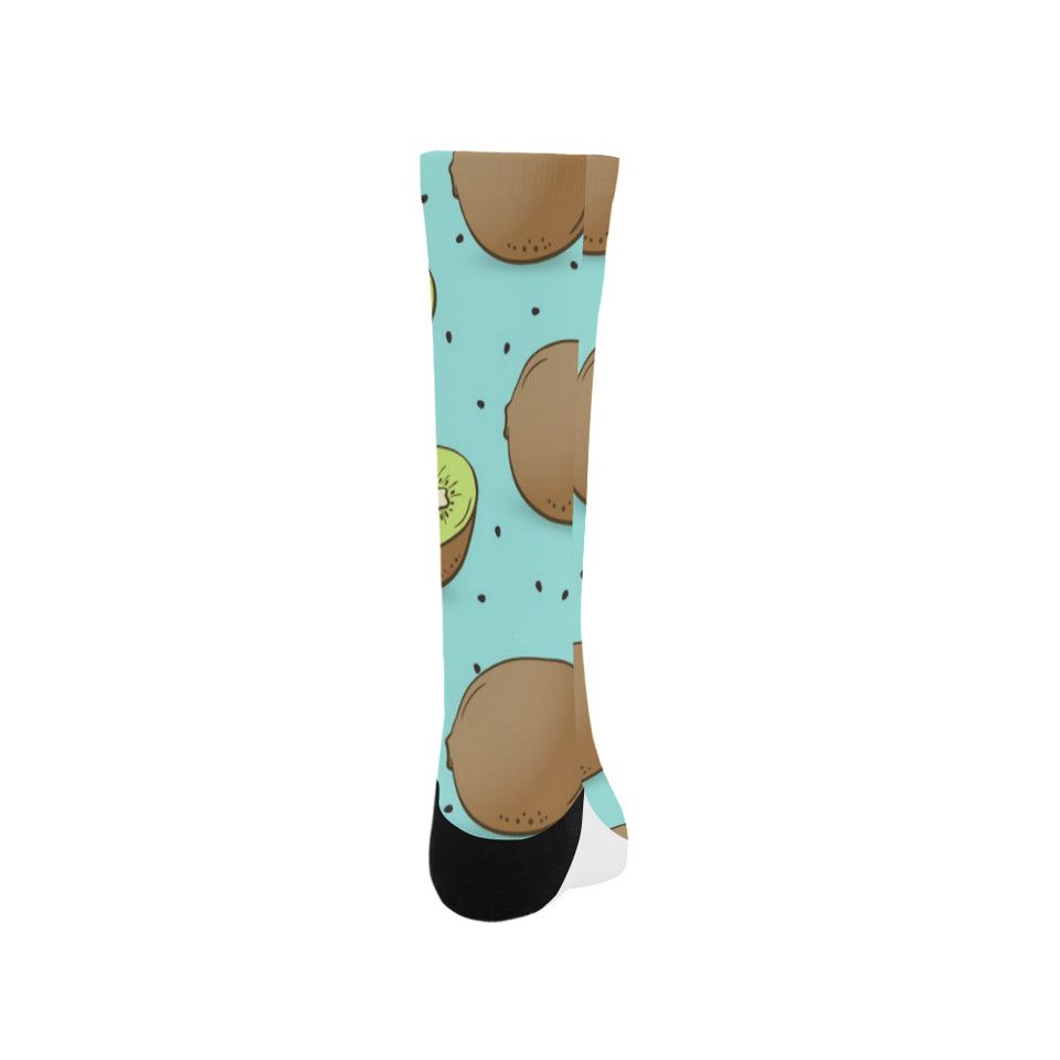 Kiwi blue background Crew Socks