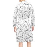 Potato Chips Pattern Print Design 04 Men's Long Sleeve Belted Night Robe