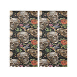 Skull rose humming bird flower pattern Gauze Curtain