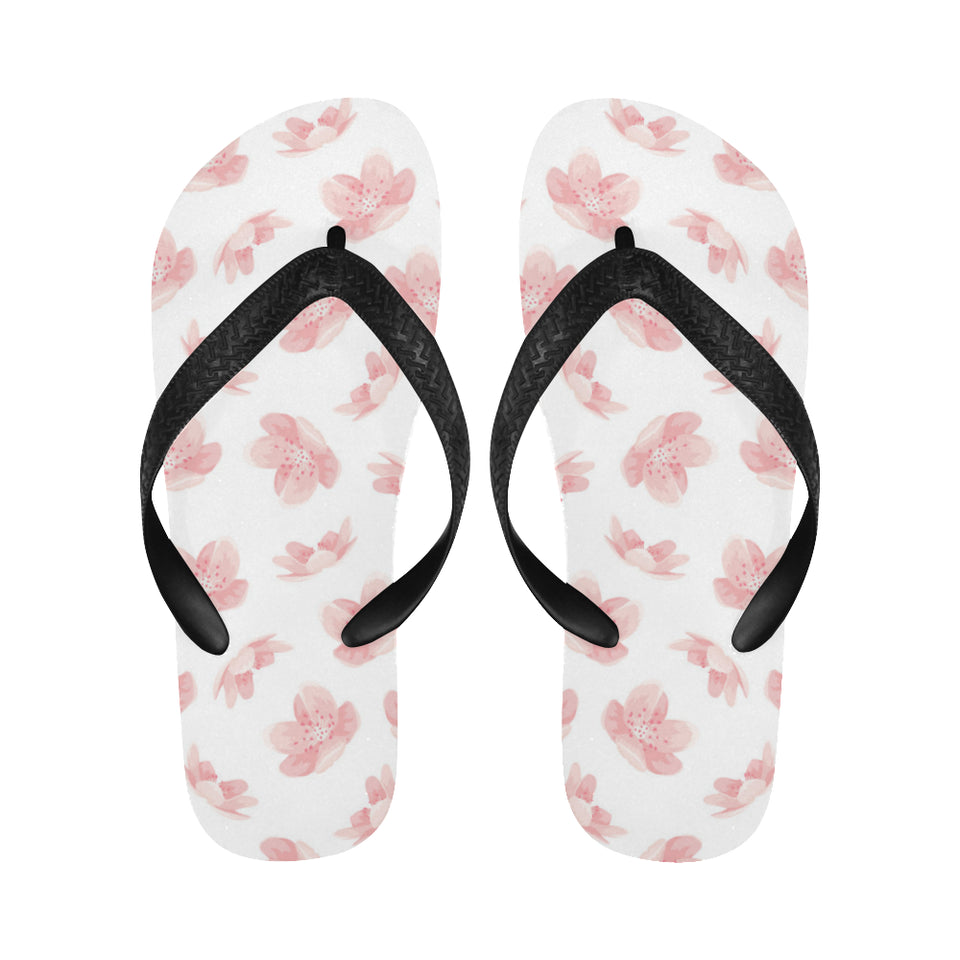Pink sakura cherry blossom pattern Unisex Flip Flops