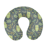 Cute owls leaves pattern U-Shaped Travel Neck Pillow