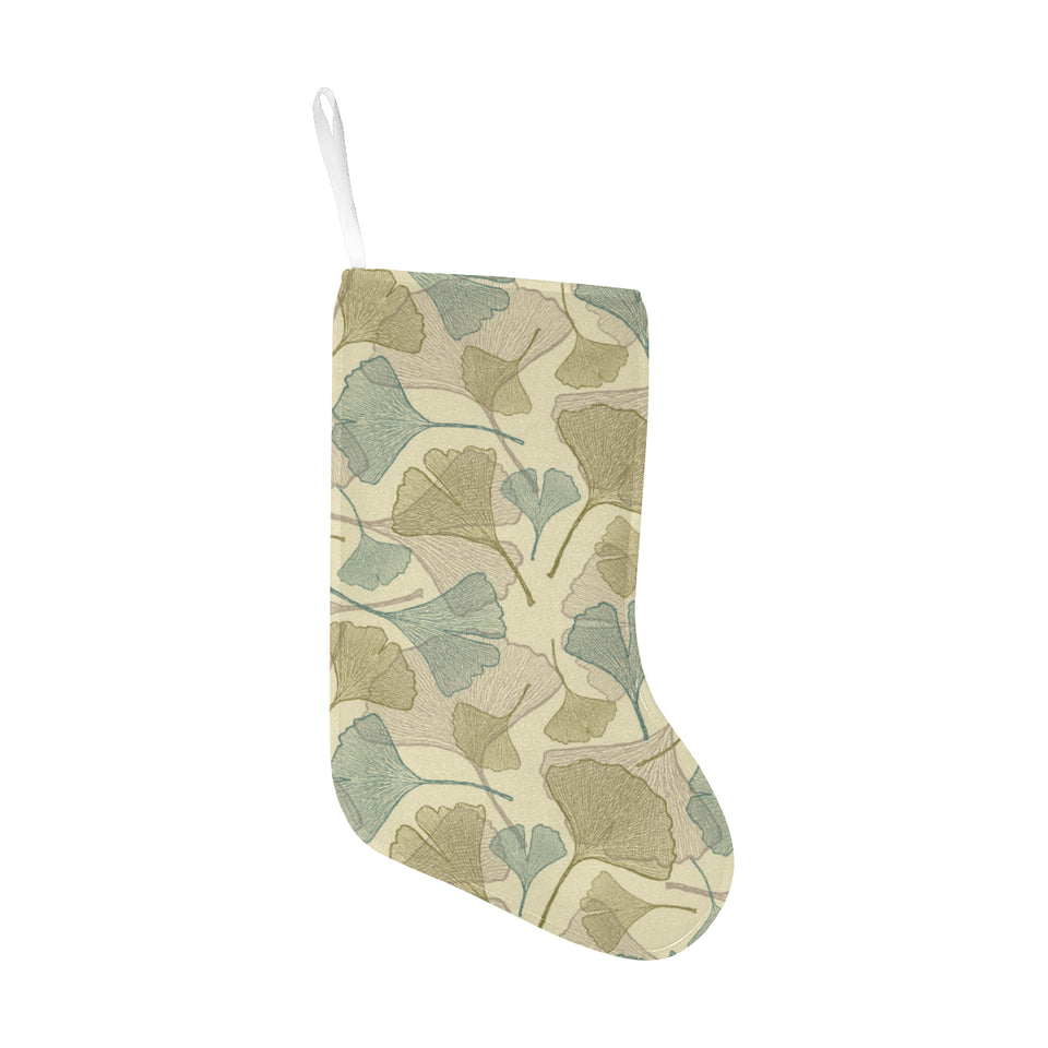 Ginkgo leaves design pattern Christmas Stocking