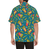 French fries red paper box pattern Men's All Over Print Hawaiian Shirt