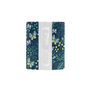 butterfly leaves pattern Classical White Mug (Fulfilled In US)