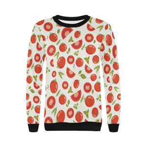 Tomato pattern Women's Crew Neck Sweatshirt