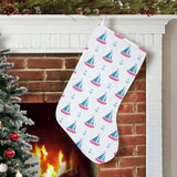 Sailboat anchor pattern Christmas Stocking
