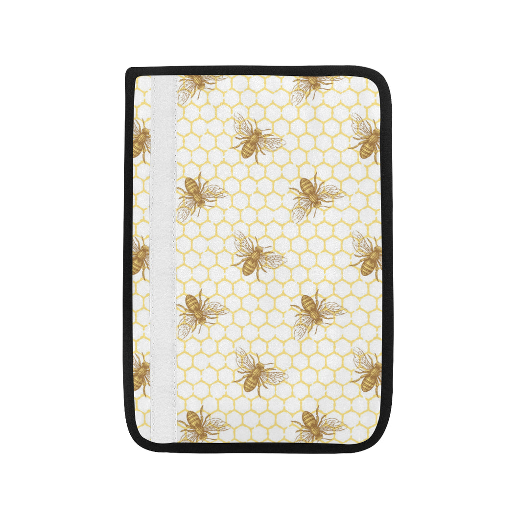 Bee honeycomb seamless design pattern Car Seat Belt Cover