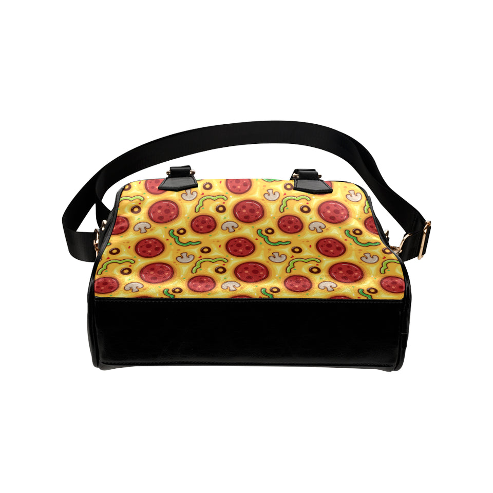Pizza texture pattern Shoulder Handbag
