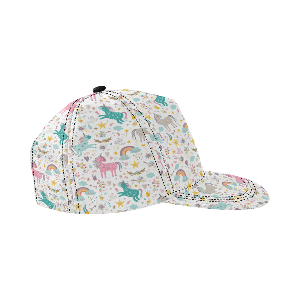 Colorful unicorn pattern All Over Print Snapback Cap