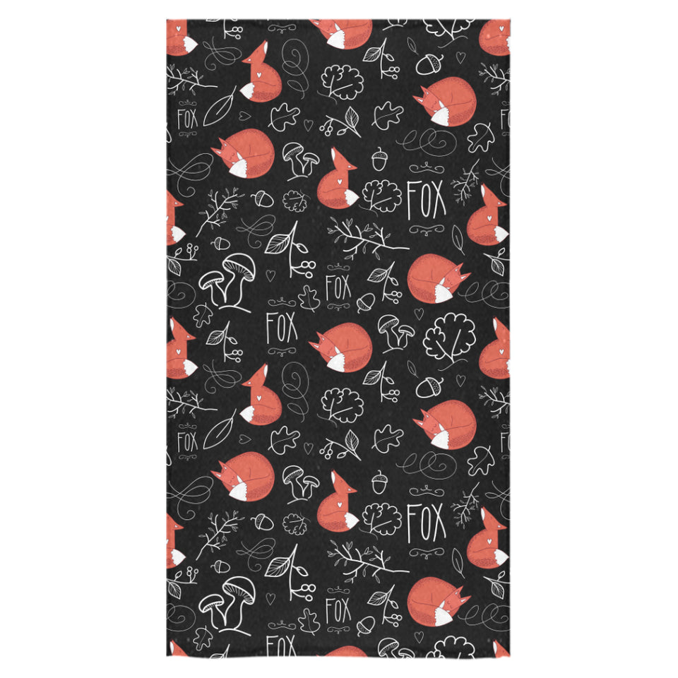 fox sleeping fox pattern Bath Towel