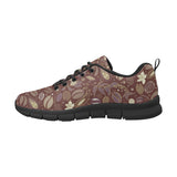 Coffee bean flower pattern Women's Sneaker Shoes