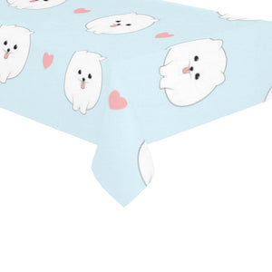 White cute pomeranian pattern Tablecloth