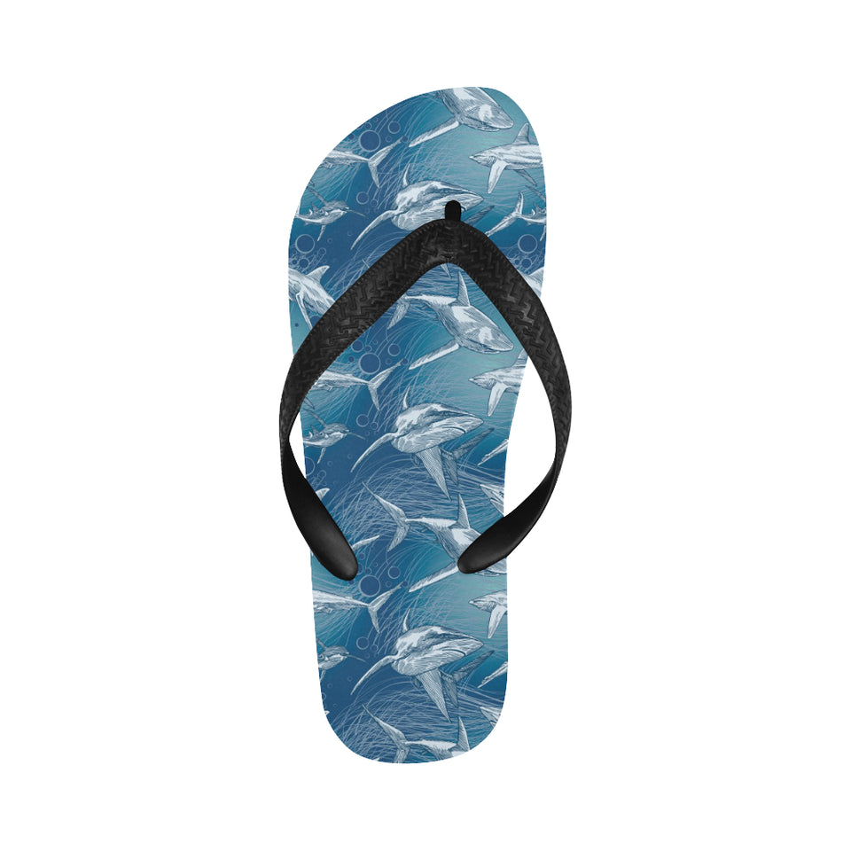 Shark hand drawn Unisex Flip Flops